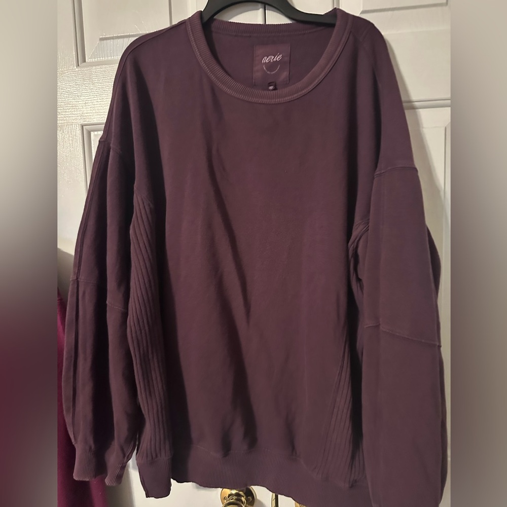 Aerie Women’s Deep Purple Crewneck Sweater